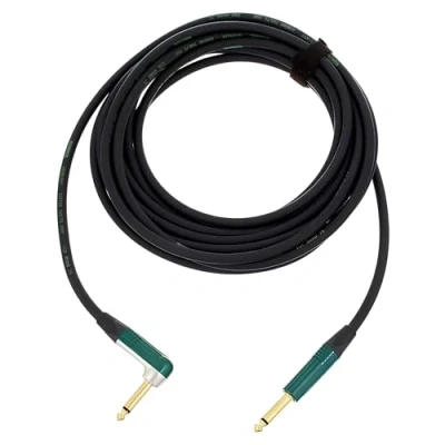 Imagen de CORDIAL Cable Guitarra jack recto/angular 6 m verde INSTRUMENT Peak Standard