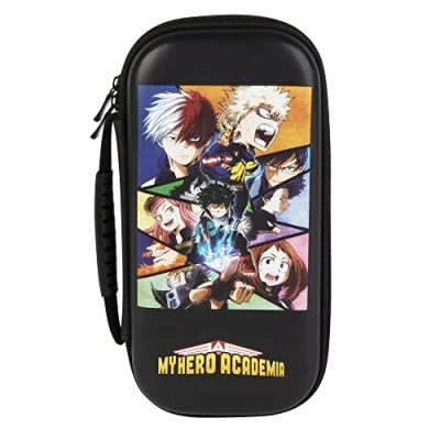 Imagen de Konix My Hero Academia Funda de transporte y protección Nintendo Switch, Switch Lite OLED 8 juegos Motivo Negro