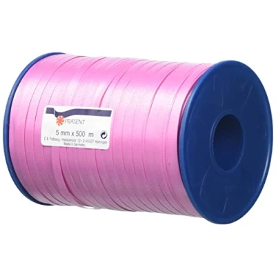 Imagen de C.E. PATTBERG cinta regalo color fucsia, 500 m de embalar para rizar, 5 mm ancho manualidades, decoración y envolver regalos cualquier ocasión