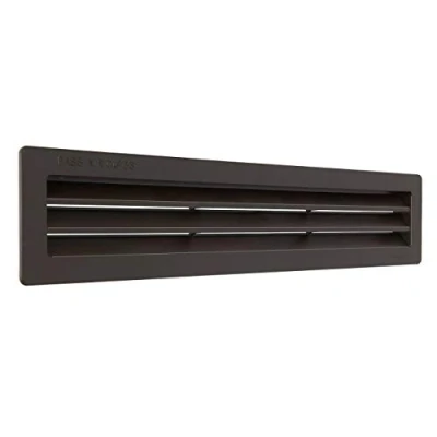 Imagen de La Ventilazione P30306M Rejilla de ventilación rectangular plástico marrón para empotrar. Dimensiones: 305 x 60 mm, 305x60 mm