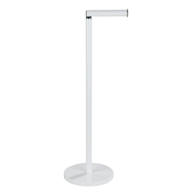 Imagen de WENKO Portarrollos Papel Higienico 2 en 1, Soporte para de Pie, Accesorios Baño, Portarollos Higiénico Porta rollos Hecho Acero Blanco Mate