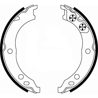 Imagen de HELLA 8DA 355 050 671 Zapatas de freno mano sin palanca con accesorios FIAT: Ducato II Furgón, Camión plataforma/Chasis