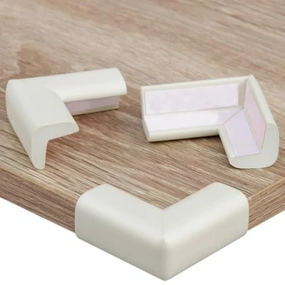 Imagen de Hoffenbach Protector de Esquina para bebé, protección Infantil Mesa autoadhesiva, contra Golpes bebé y niño (Blanco, 12 Unidades)
