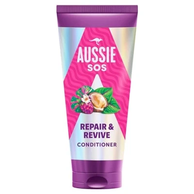 Imagen de Aussie SOS Repair &amp; Revive Acondicionador 350ml, Tu Pelo Seco, Estresado y Dañado Será más Suave, Liso e Hidratado, Previene Futuros Daños, Vegano, Enriquecido con Superalimentos Australianos