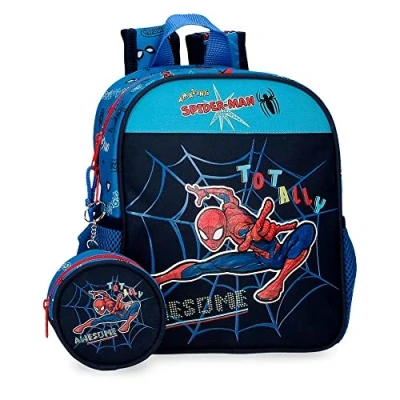 Imagen de Marvel Spiderman Totally awesome Mochila Preescolar adaptable Azul 21x25x10 cms Poliéster 5,25L