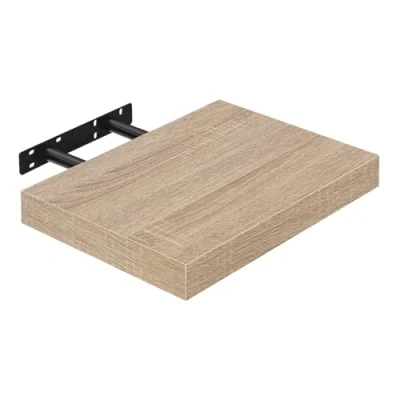 Imagen de EUGAD Estante Flotante de Pared Retro Estantería Madera Colgar Libro CD para Salon Dormitorio 25cm Roble 0092QJ
