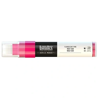 Imagen de Liquitex Rotulador de Pintura acrílica, Punta Ancha, Rosa Fluorescente, 15 mm