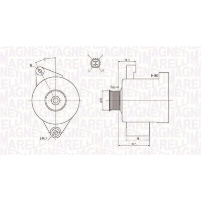 Imagen de MAGNETI MARELLI 063731796010 Alternador 12V 80A TOYOTA: Land Cruiser Prado 120, 90, HILUX 3 Pick up