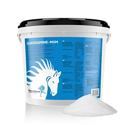 Imagen de PharmaHorse Glucosamina y MSM mezcla equilibrada 100% libre de dopaje Calidad humana aditivos azúcar 3000 gramos