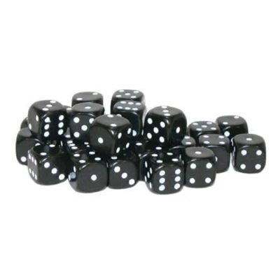 Imagen de Dice 30 Black D6 10mm by Warlord Games
