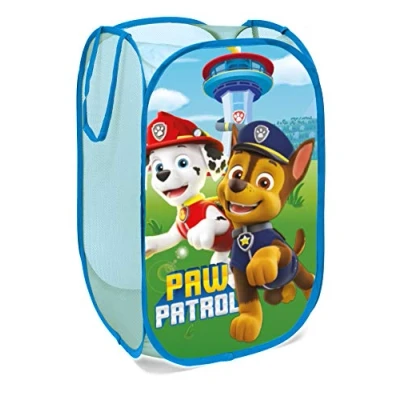Imagen de Superdiver Cesta Plegable Infantil de Tela con Asas I Cubos Organizador para Ropa y Juguetes (58x36x36) Cuarto Niños Contenedor Habitacion Niñas Cesto Dormitorio Bebe (Patrulla Canina)