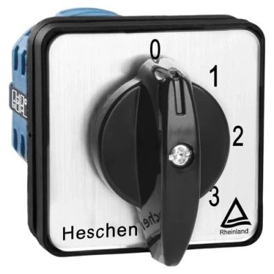 Imagen de Heschen Interruptor universal de cambio selector leva giratorio SZW26 20/0 4.4 660V 20A 5 Posiciones 4 Fase 16 Terminales CE