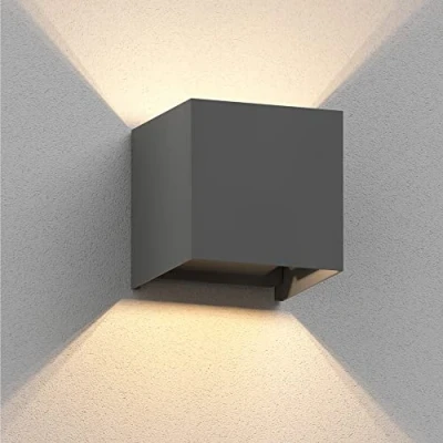 Imagen de ledscom.de aplique CUBEL para exterior, IP65, luz ascendente/descendente, antracita mate, angular, 1x G9 máx. 10W, pared de casa, Cube, iluminación foco pared,