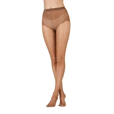 Imagen de Pretty Polly Nylons 10d Gloss Tights Medias, 10 DEN, Beige (Tivo Tivoli), Small (Pack de 3) para Mujer