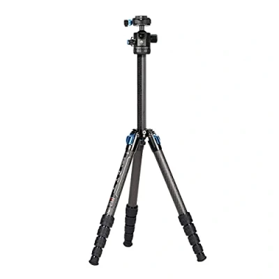 Imagen de SIRUI ST 125+ST 10X Trípode de Carbono Resistente al Agua con Cabeza Bola, Viaje Compacto Fibra Carbono, Columna Central Triangular, 5 Secciones, 158cm, 12KG Carga Útil