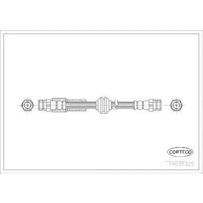 Imagen de CORTECO 19035325 Latiguillos de Freno Eje trasero 521 VOLKSWAGEN: Passat B5 GP Berlina, Variant, Caddy 3