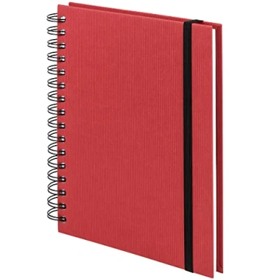 Imagen de Rössler Papier 1875452361 S.O.H.O. Cuaderno Wire O con cierre elástico, DIN A5, 21,8 x 15,5 2 cm, 80 hojas, rojo, 1 unidad
