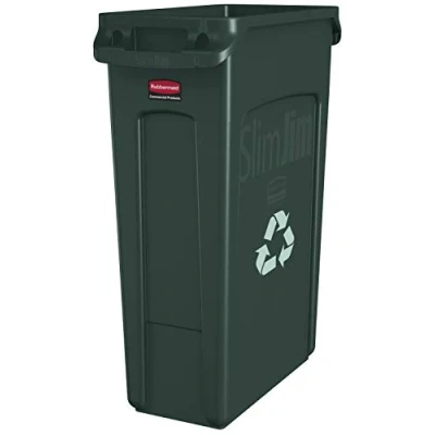 Imagen de Rubbermaid Commercial Products 1883573 Contenedor con Pedal Frontal, Capacidad de 30 L, Amarillo