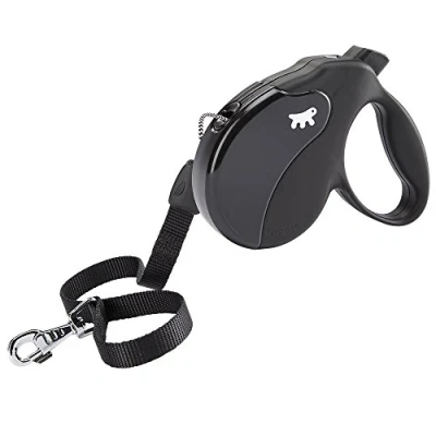 Imagen de Ferplast Correa retráctil para Perros Amigo Cord L, Cordón Enrollable, 5 m, máx. 50 kg, Negro