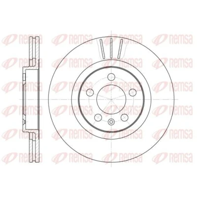 Imagen de REMSA 6546.10 Disco de freno Eje delantero 280, 280 22 5 ventilado VOLKSWAGEN: Golf 4, 5, 4 Variant, SEAT: Leon I Hatchback, Ibiza 3