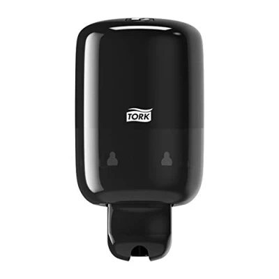 Imagen de Tork Dispensador Mini para Jabón Líquido, Crema de Ducha, Loción y Limpiador Inodoro Desinfectante Manos, Negro, Sistema Dispensación S2 económico, Compacto, 561008