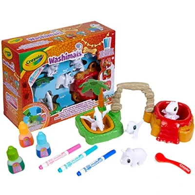 Imagen de CRAYOLA— Washimals Dinosaurios, Set Isla, Mascotas para Pintar y Lavar, Apto Niños a Partir de 3 años