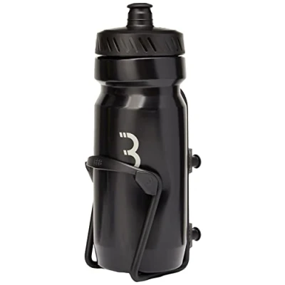 Imagen de BBB Cycling Combinación de portabidones ajuste universal y botella 550 ml. Color Negro Mate Blanco Modelo Combo FuelTank Comptank BBC 03C