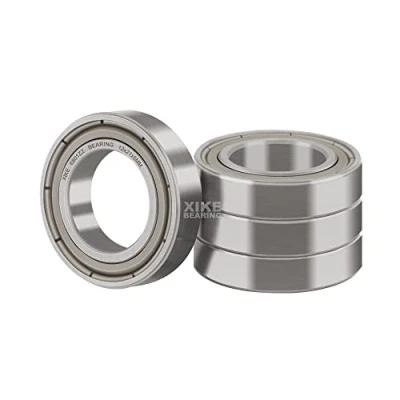 Imagen de XiKe 6801ZZ Rodamientos de bolas sellados 12x21x5mm Pre lubricado y Acero cromado Doble junta metálic, 6801 2Z Cojinetes ranura profunda, Paquete 4.