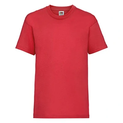 Imagen de Camiseta de manga corta para niños, la marca Fruit of the Loom, Unisex Rojo rosso 14 años