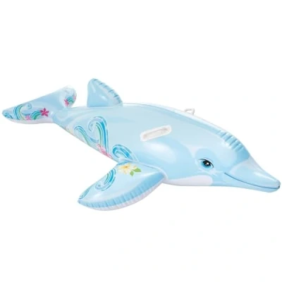 Imagen de Intex Delfín Hinchable acuático, colchoneta para Piscina con 2 Asas, 175x66 cm (58535)