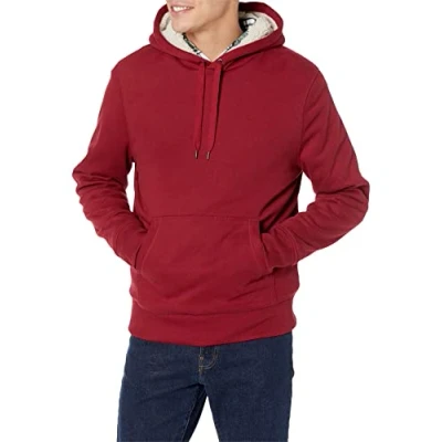 Imagen de Amazon Essentials Sudadera con Capucha y Forro Polar Hombre, Rojo, XS