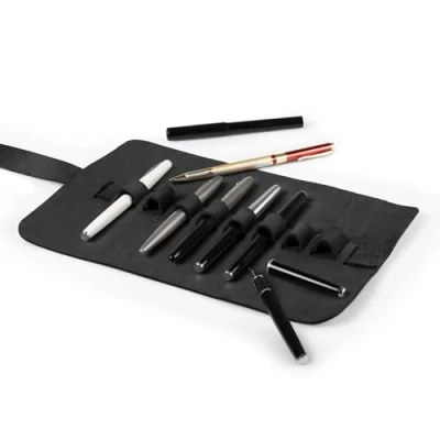 Imagen de Londo Estuche Enrollable de Piel Genuina para Lápices y Bolígrafos