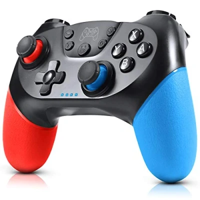 Imagen de Gezimetie Mando para N Switch, Pro Controller pc Inalambrico con Función Gyro Axis/Dual Shock y Turbo Compatible Switch