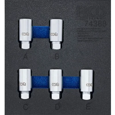 Imagen de BGS 74388 Bandeja para carro 1/6: Juego desmontar las llantas Tesla 5 piezas