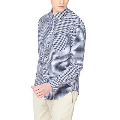 Imagen de Ben Sherman LS Signature Gingham Camisa, Azul (Dark Blue 26), XX Large para Hombre