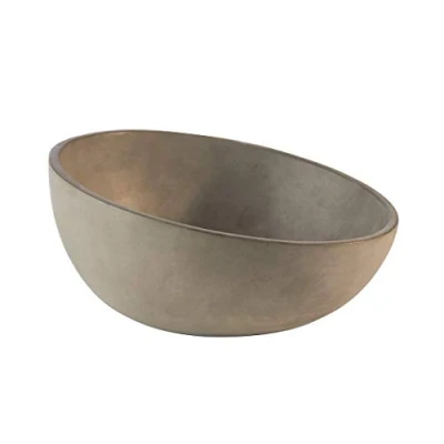 Imagen de APS Bol Element de hormigón con Parte Inferior Que Protege los Muebles Apilable y Las Dimensiones Ø: 26 x A: 7,5 cm / 13 para 1,7 litros, Redondo Biselado