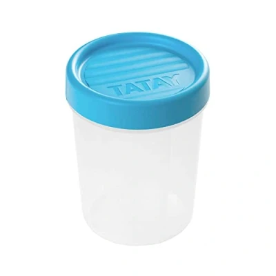 Imagen de Tatay Fiambrera de Alimentos, Hermética, 0.4L Capacidad, Tapa Rosca, Libre BPA, Apto Microondas y Lavavajillas, Color Azul. Medidas: 8,5 x 11,1 cm