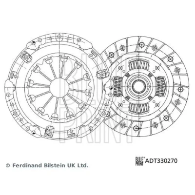 Imagen de BLUE PRINT ADT330270 Kit de Embrague dos piezas con grasa sintética 202 TOYOTA: Yaris II Hatchback, III Auris Hatchback