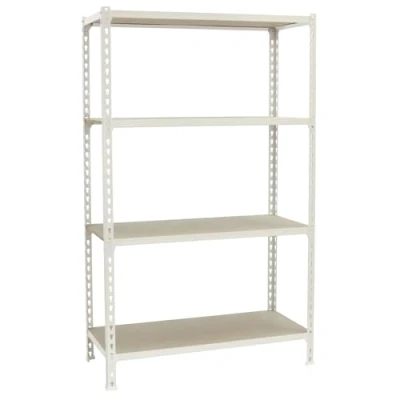 Imagen de SimonRack Estanteria Metalica, 4 Baldas Madera Ajustables, 200 kg de Punto Flexión, 1500x1100x300 mm, Estantería Almacenaje, Sin tornillos, Blanco/Madera Maderclick