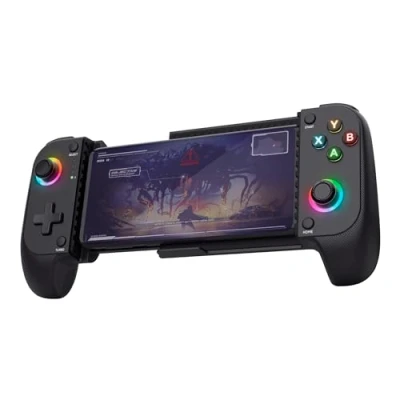 Imagen de Trust GXT 735 Mylox Mando para Móvil Bluetooth, Iphone/Android / PS5 Xbox, 12h de Juego, Doble Vibración, Iluminación LED RGB, Gamepad Inalambrico Movil, Accesorios Gaming, Negro