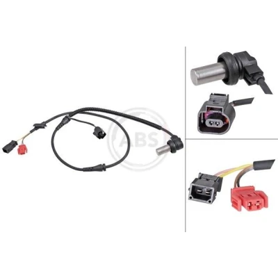 Imagen de A.B.S. 30122 sensor de ABS pasivo 1050 con contacto aviso desgaste incorporado negro VOLKSWAGEN: Passat B5 GP Berlina