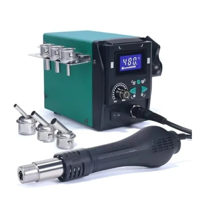 Imagen de Kit De Estación Soldadura con cautín, Boquillas Fácil Extracción 959D II, 700W, Pistola Aire Caliente, Retrabajo, Herramientas For Reparación Teléfono