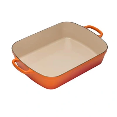Imagen de Le Creuset Bandeja asadora de hierro fundido, 33 cm, 4, 6 L, Todas las fuentes calor incluso Inducción, Volcanico, 20184330902422