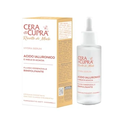 Imagen de Cera di Cupra, Hydra Serum Suero de Ácido Hialurónico y Miel Acacia, Rellena Despierta Inmediato la Luminosidad del Rostro, Made in Italy, Dermatológicamente Probado, 30 ml