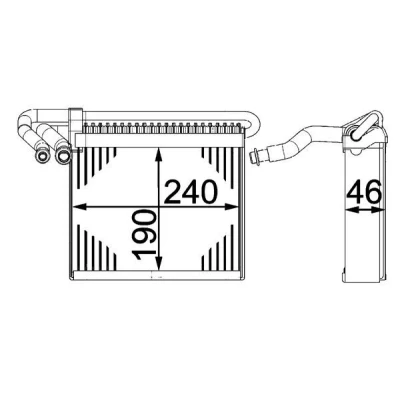Imagen de MAHLE ORIGINAL AE 70 000P Evaporador sin válvula de expansión