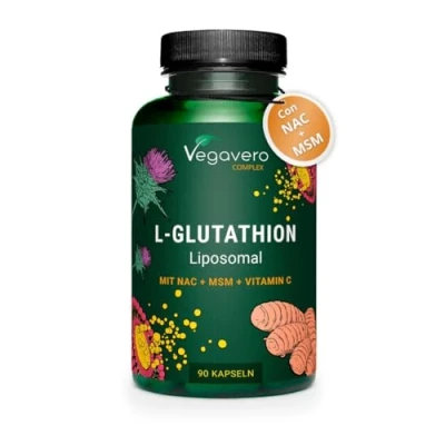 Imagen de Glutatión Liposomal PureWay™ G ANTIOXIDANTE POTENTE NAC + Glicina MSM Regenerador Celular Vitamina C Magnesio 90 Cápsulas Vegavero®