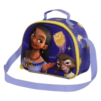 Imagen de Disney Wish: El Poder De Los Deseos Star Bolsa Portamerienda 3D, Lila, 25.5 x 20 cm