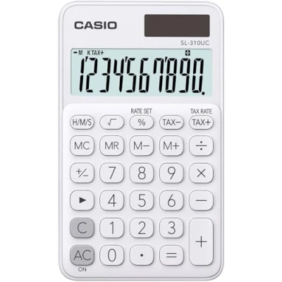 Imagen de Casio SL 310UC WE Calcolatrice da ufficio, Bianco