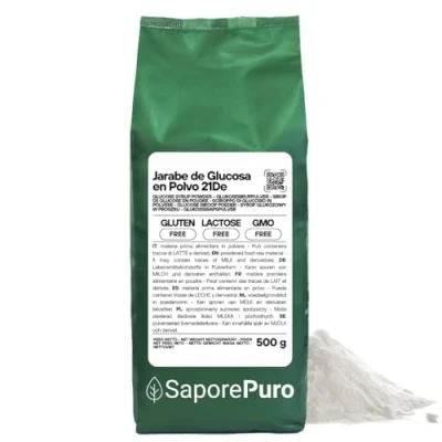 Imagen de SaporePuro Jarabe de glucosa en polvo 500 gr Ideal para helados, sorbetes y postres