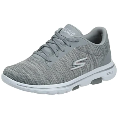 Imagen de Skechers Go Walk 5 True, Zapatillas para Correr Mujer, Grey/Aqua, 37.5 EU